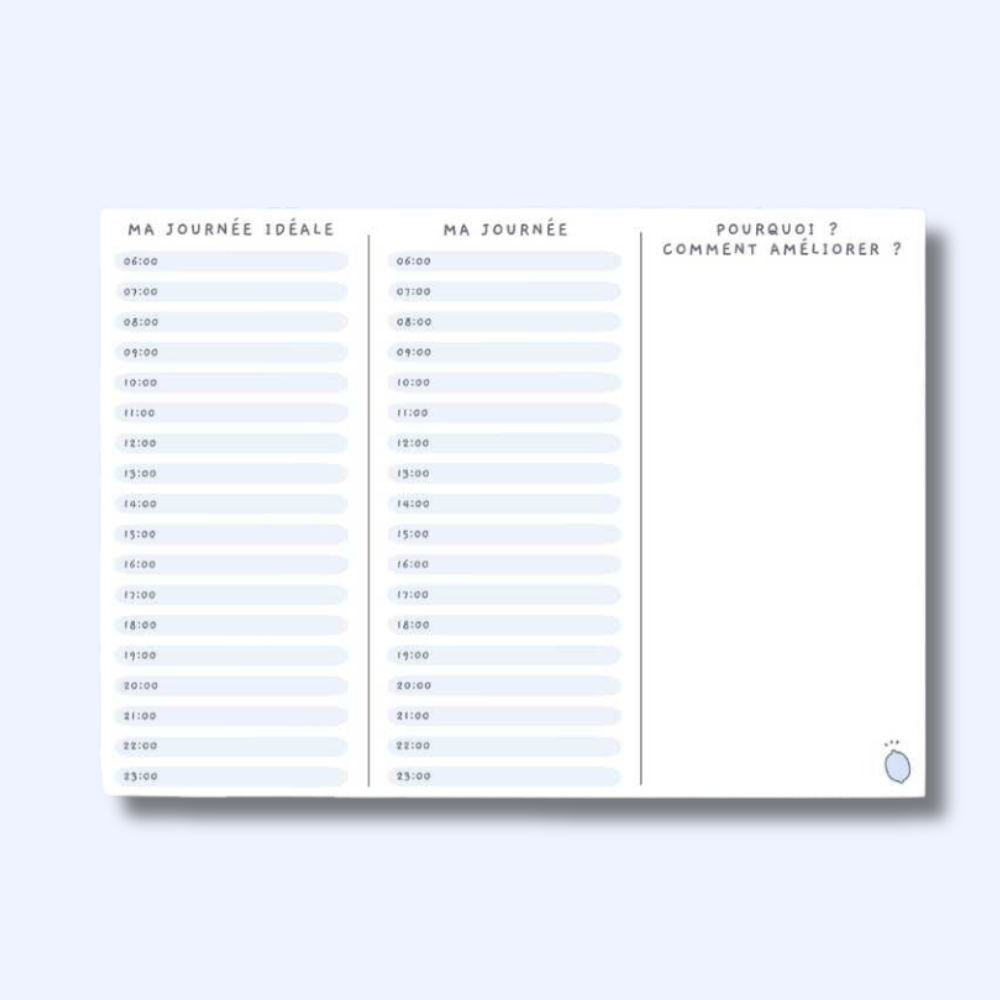 Organiseur ma journée idéale A5